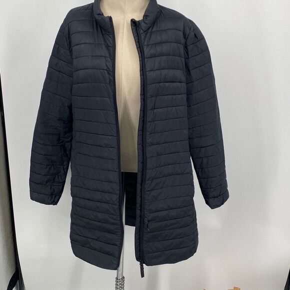 Old Navy Puffer‎ Coat Polyester Filled Black Large * Flaw - Picture 7 of 15